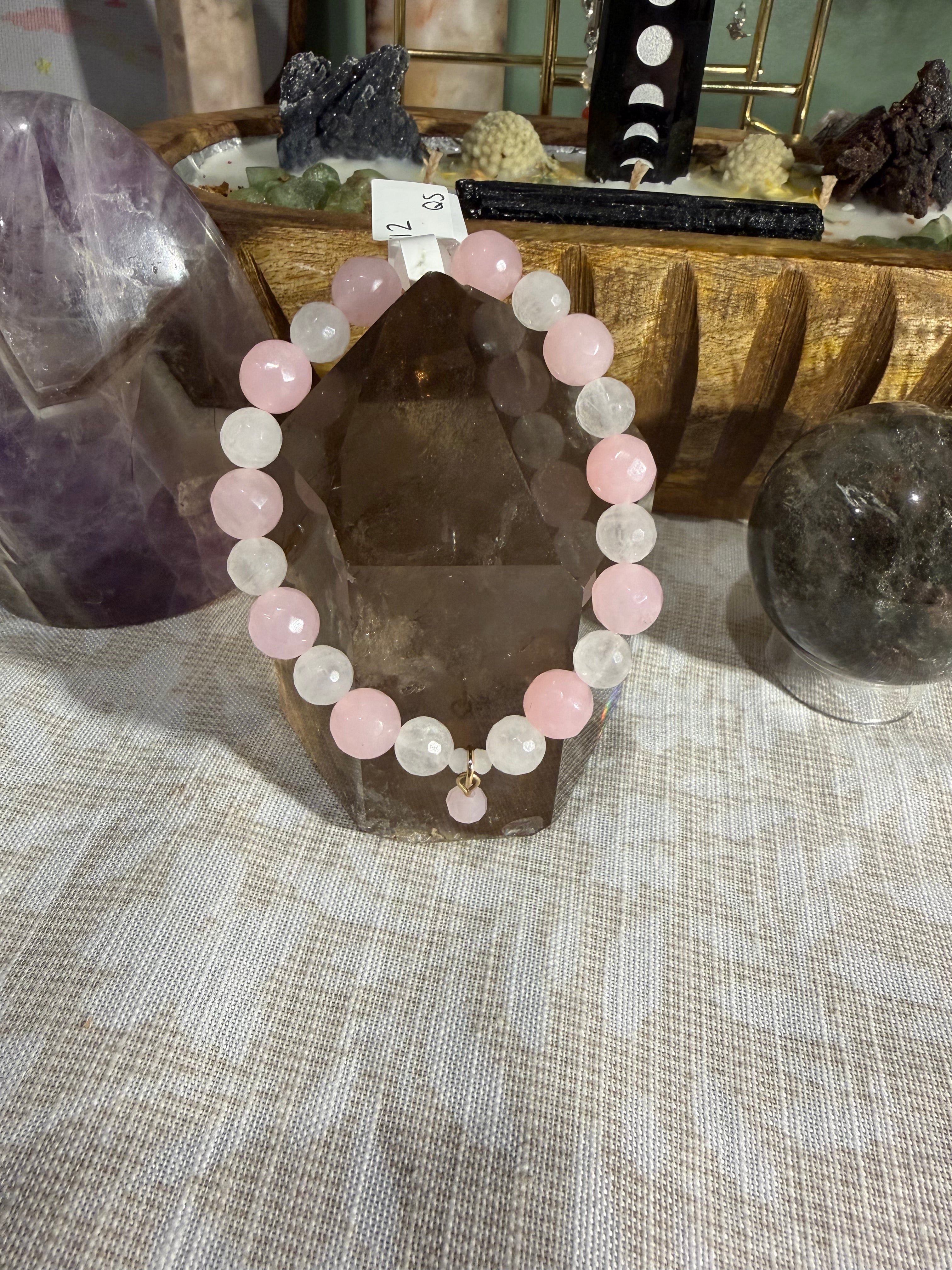 Rose Quartz 6.5 inch stretchy bracelet