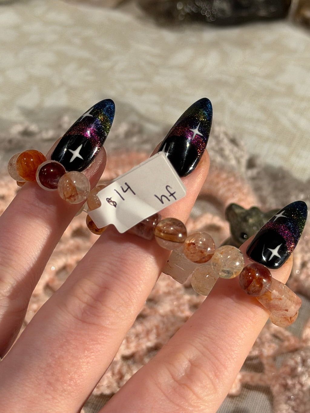 Fire Quartz 6-inch stretchy bracelet