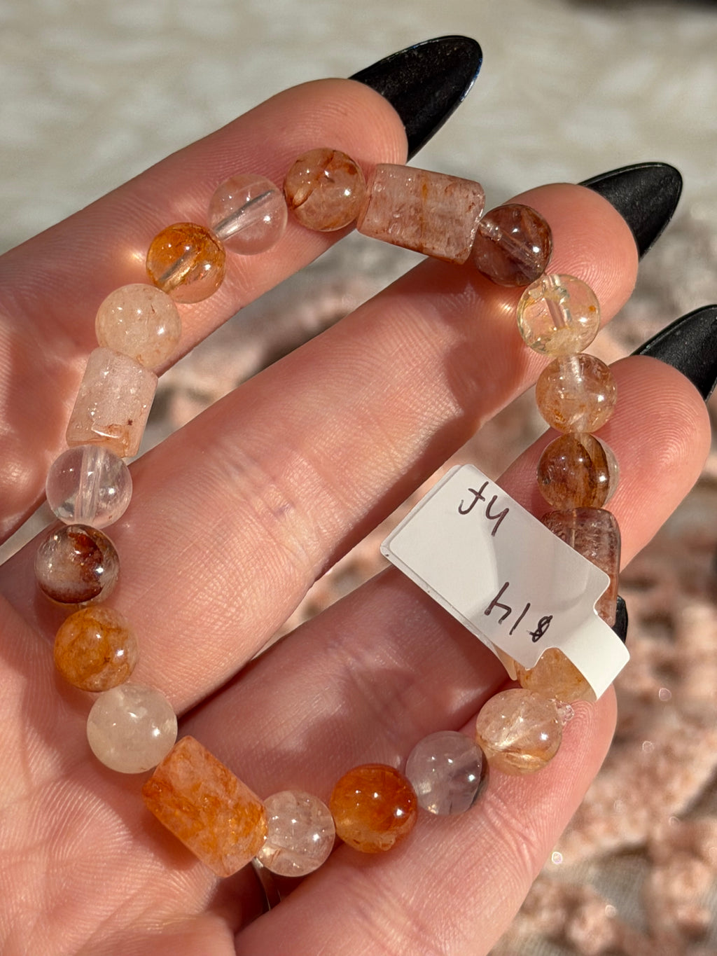 Fire Quartz 6-inch stretchy bracelet