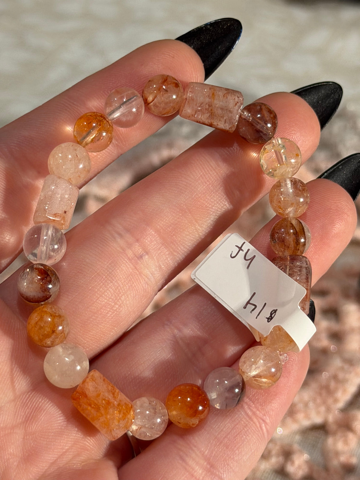 Fire Quartz 6-inch stretchy bracelet