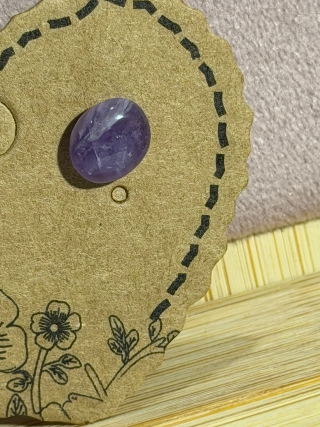 Amethyst chip post earrings