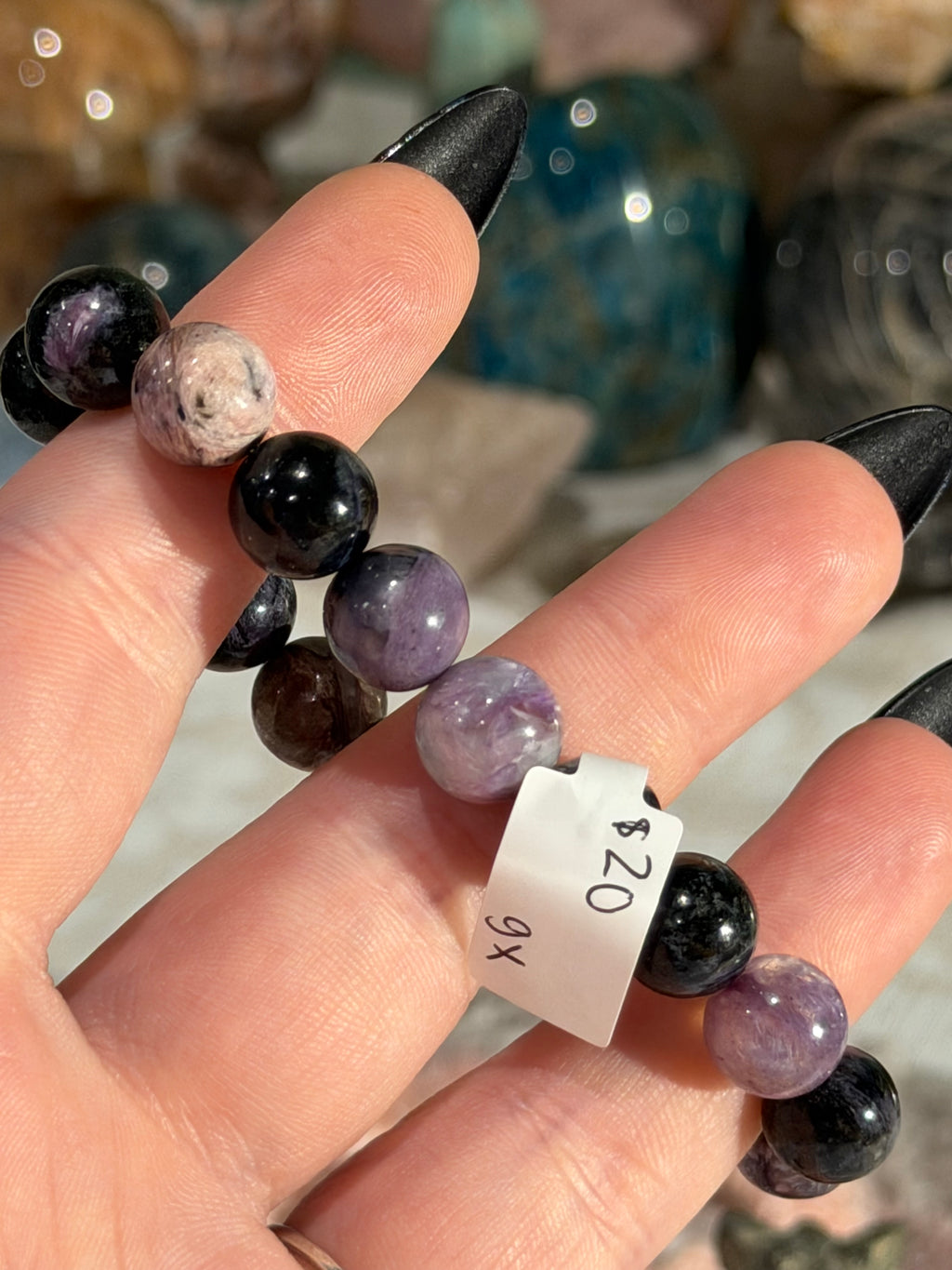 Charoite 6.5-inch stretchy bracelet