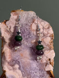 Green & Purple Tourmaline silver-tone star earrings