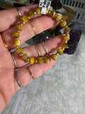 Yellow Tigers Eye 6 inch stretchy bracelet