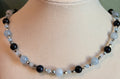 Blue Sandstone & Aquamarine beaded necklace