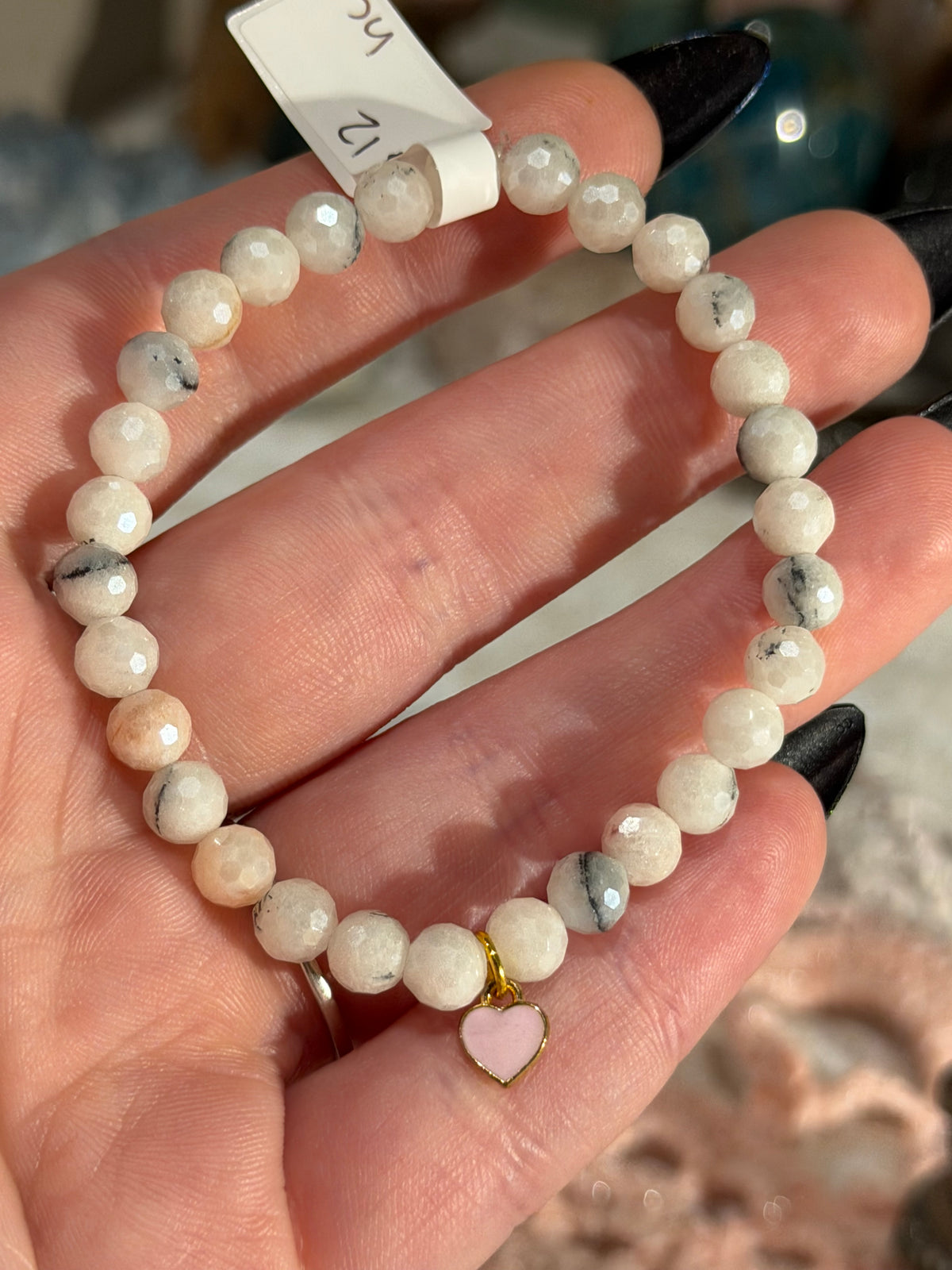 Mystic coated pink Opal 6 inch stretchy bracelet