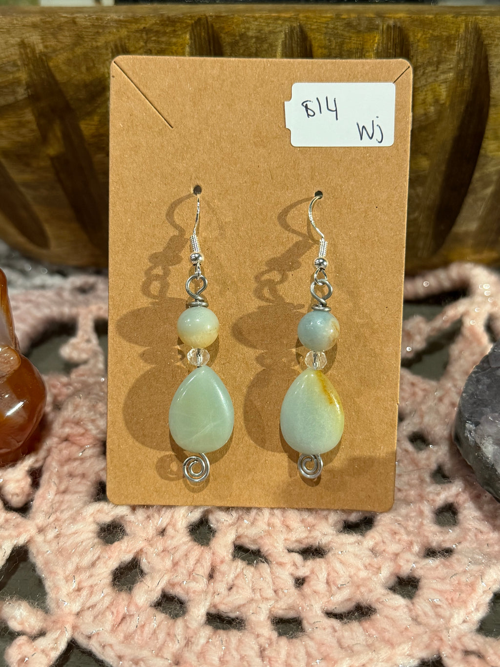 Amazonite dangle earrings