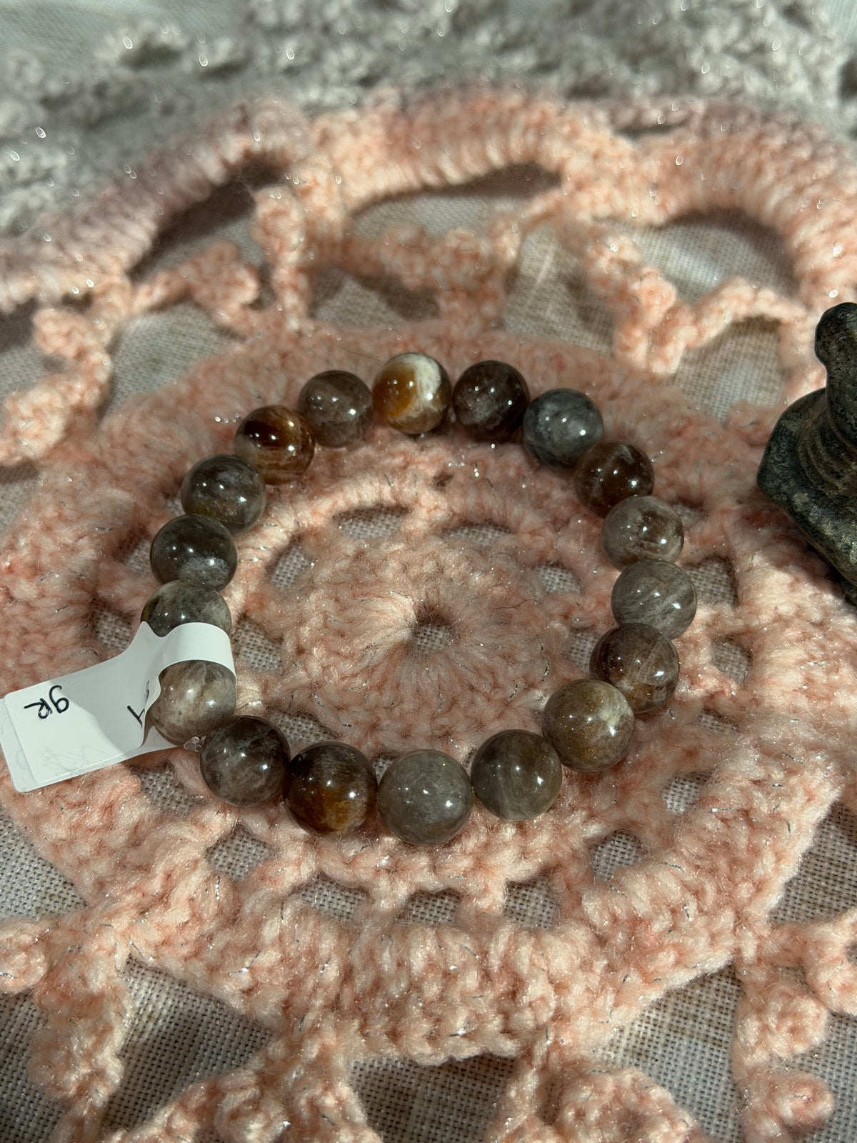 Chocolate Sunstone 6 inch stretchy bracelet (b)
