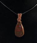 Cherry Creek Jasper copper wire-wrapped pendant