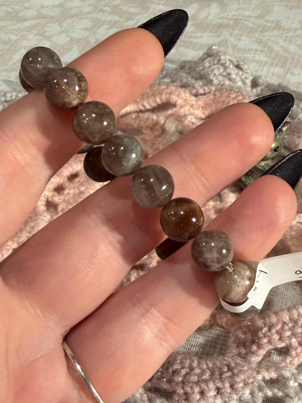 Chocolate Sunstone 6 inch stretchy bracelet (b)