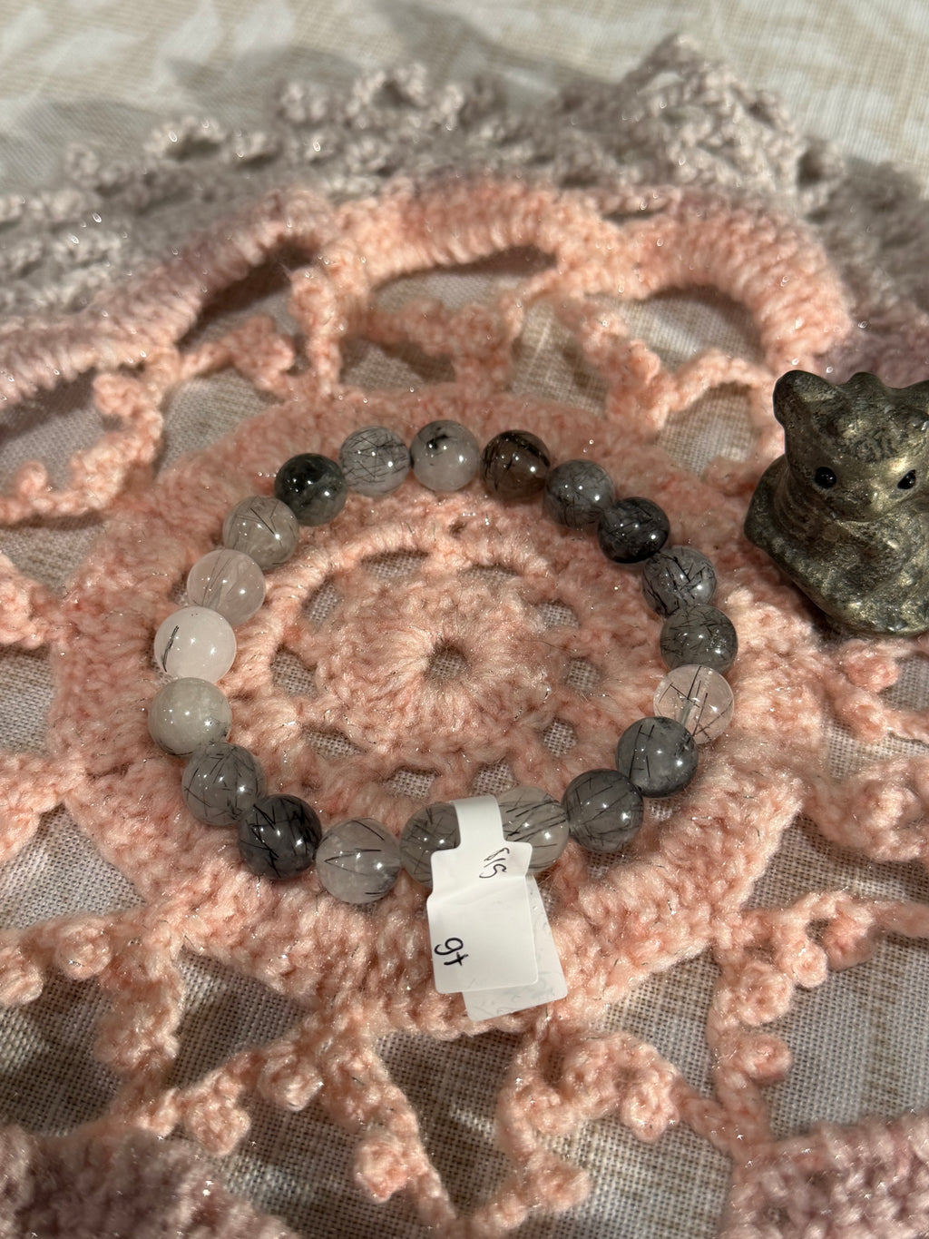 Rutilated Quartz 7 inch stretchy bracelet