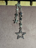 Black Rutilated Quartz star keychain