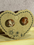 Red Jasper chip post earrings
