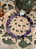 faceted Amethyst 7.5-inch stretchy bracelet