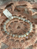 Mystic coated pink Opal 6 inch stretchy bracelet