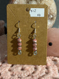 Blue Sandstone moon & star dangle earrings