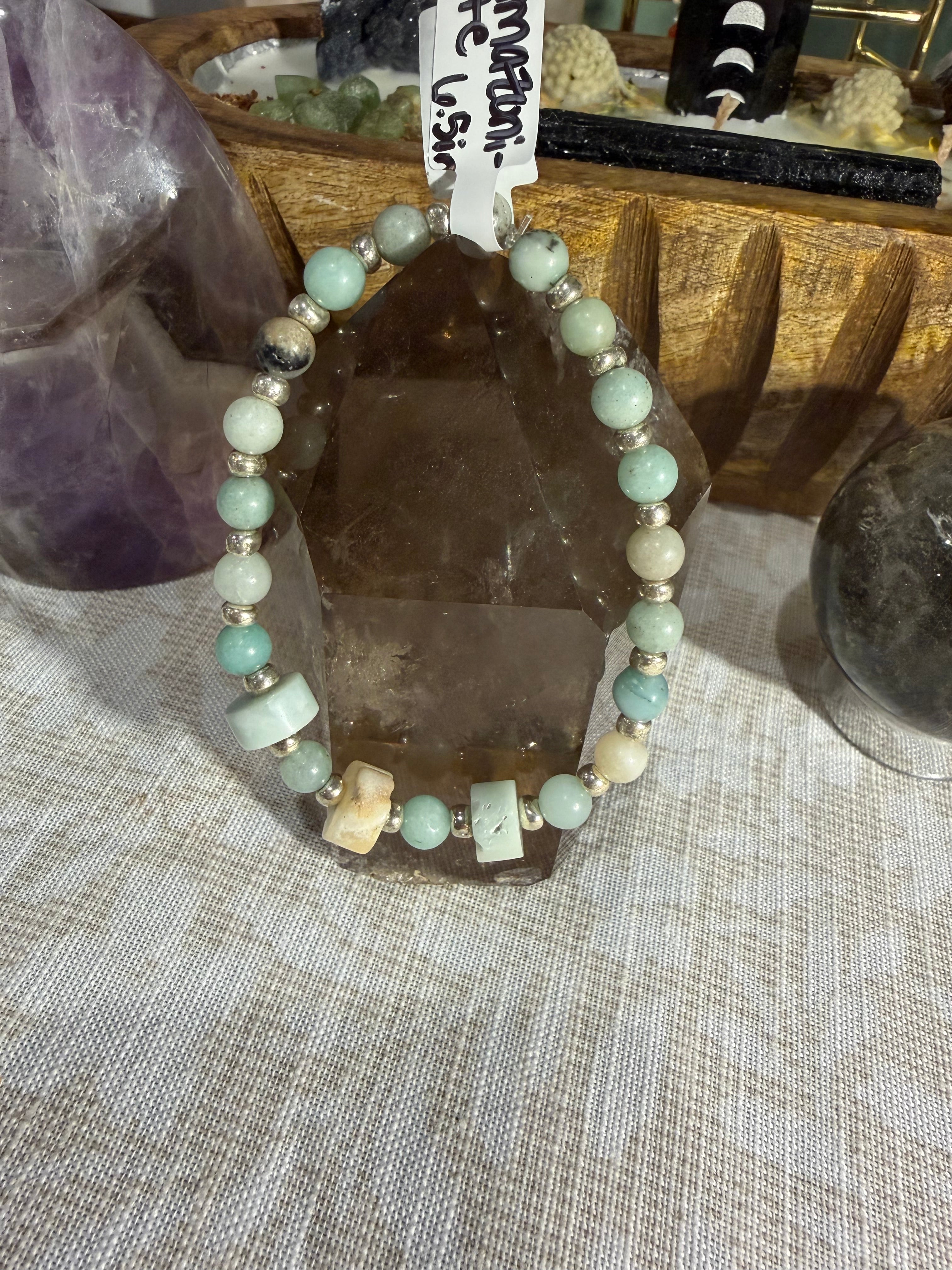 Amazonite 6.5 inch stretchy bracelet