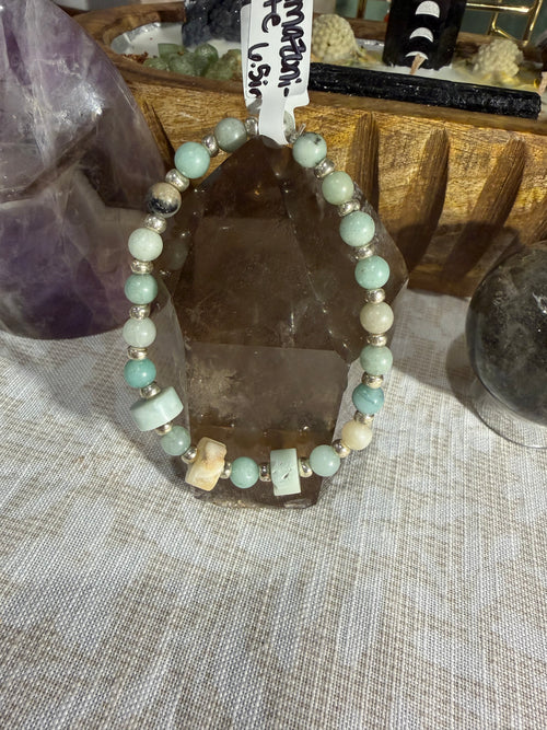 Amazonite 6.5 inch stretchy bracelet