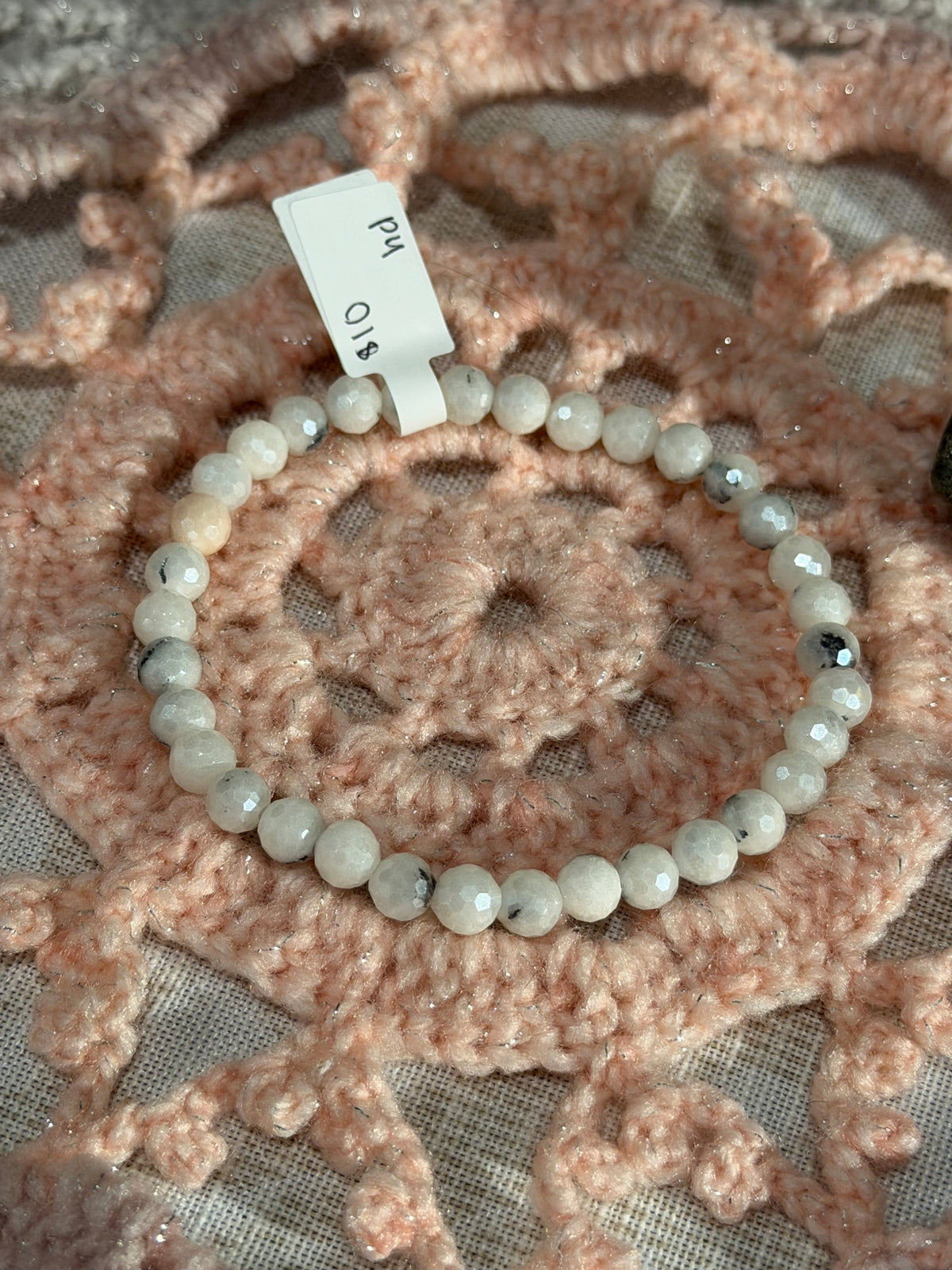 Mystic coated pink Opal 7 inch stretchy bracelet