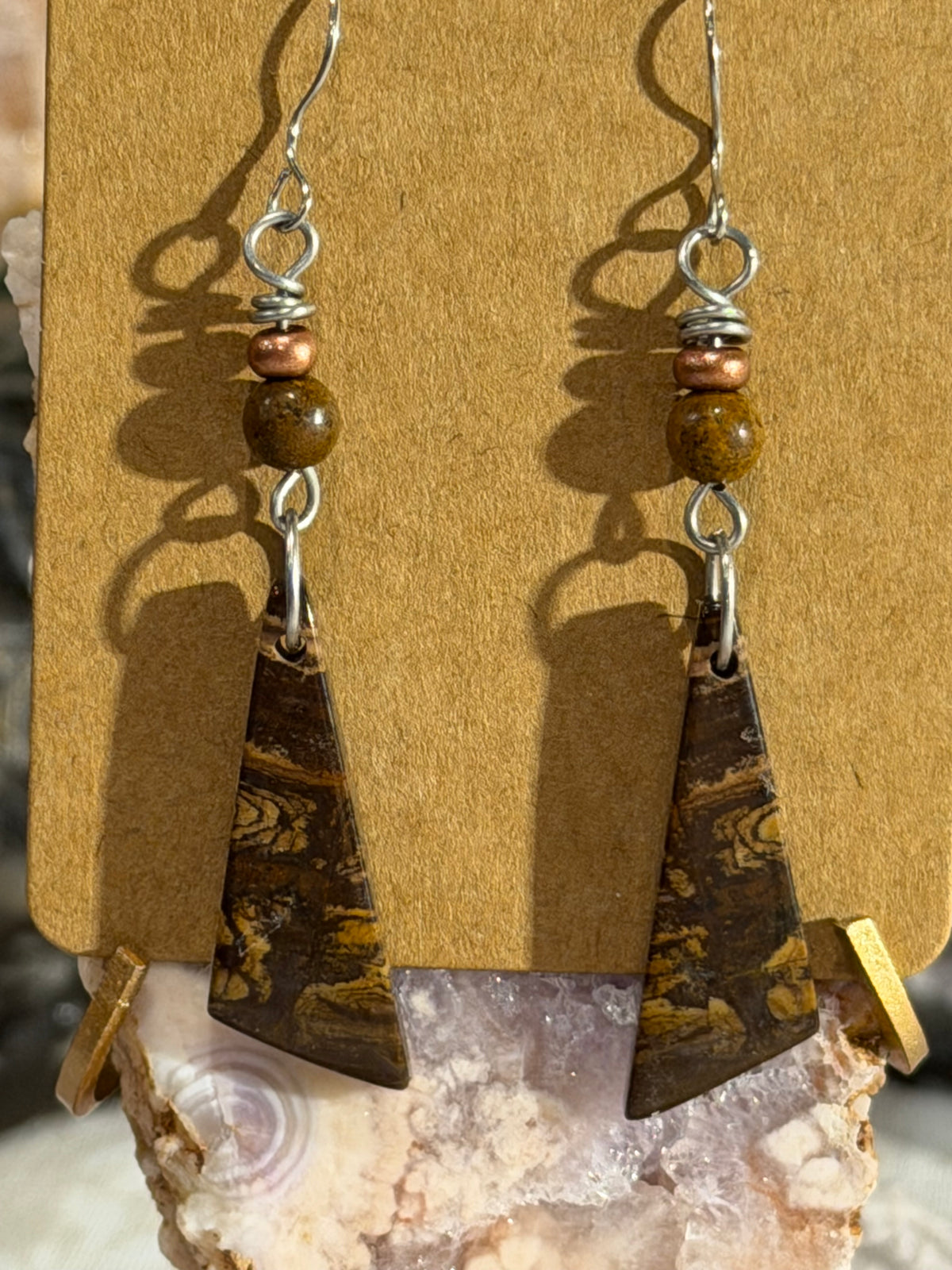 Outback Jasper & Pietersite dangle earrings