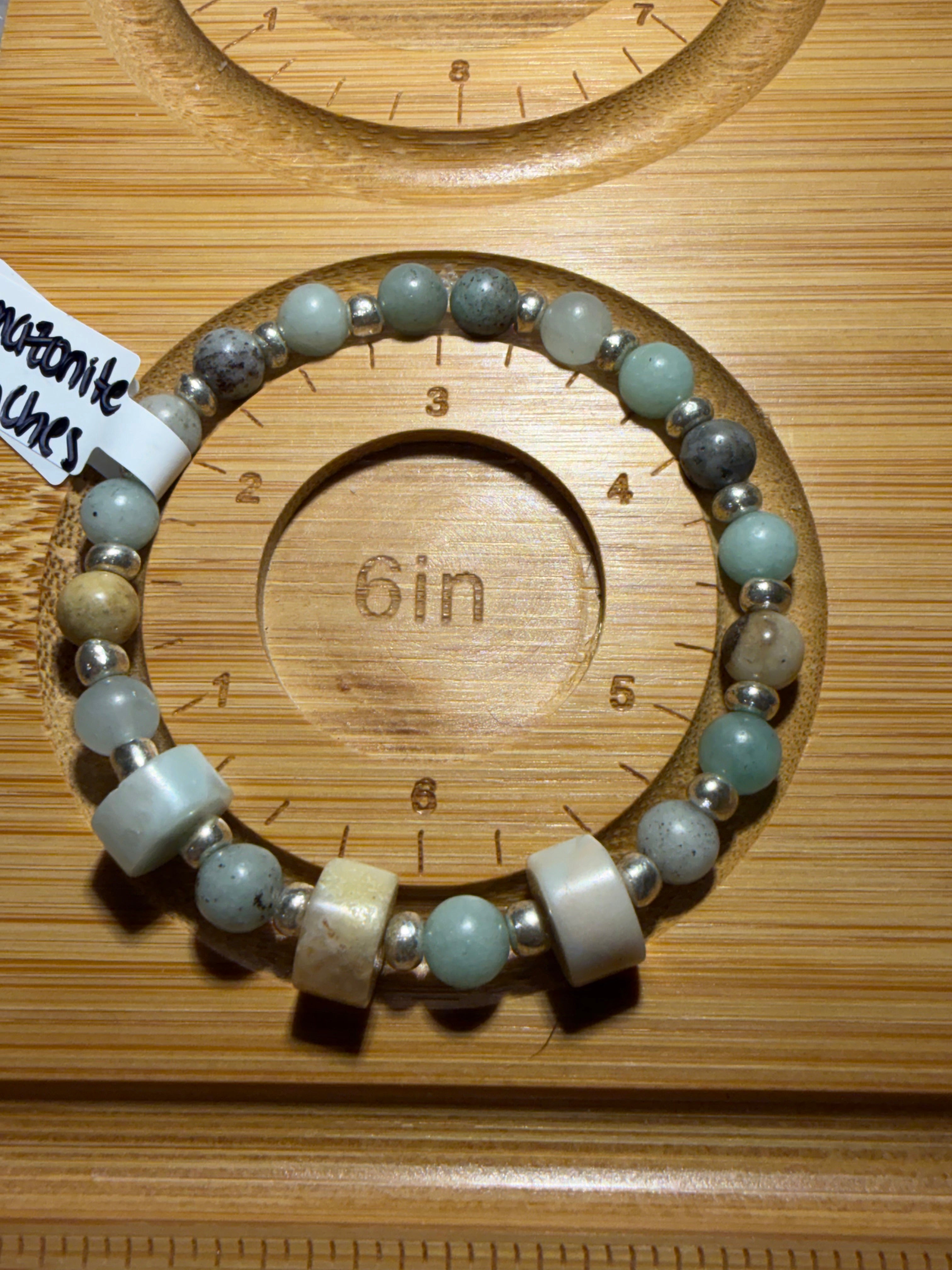 Amazonite 6 inch stretchy bracelet