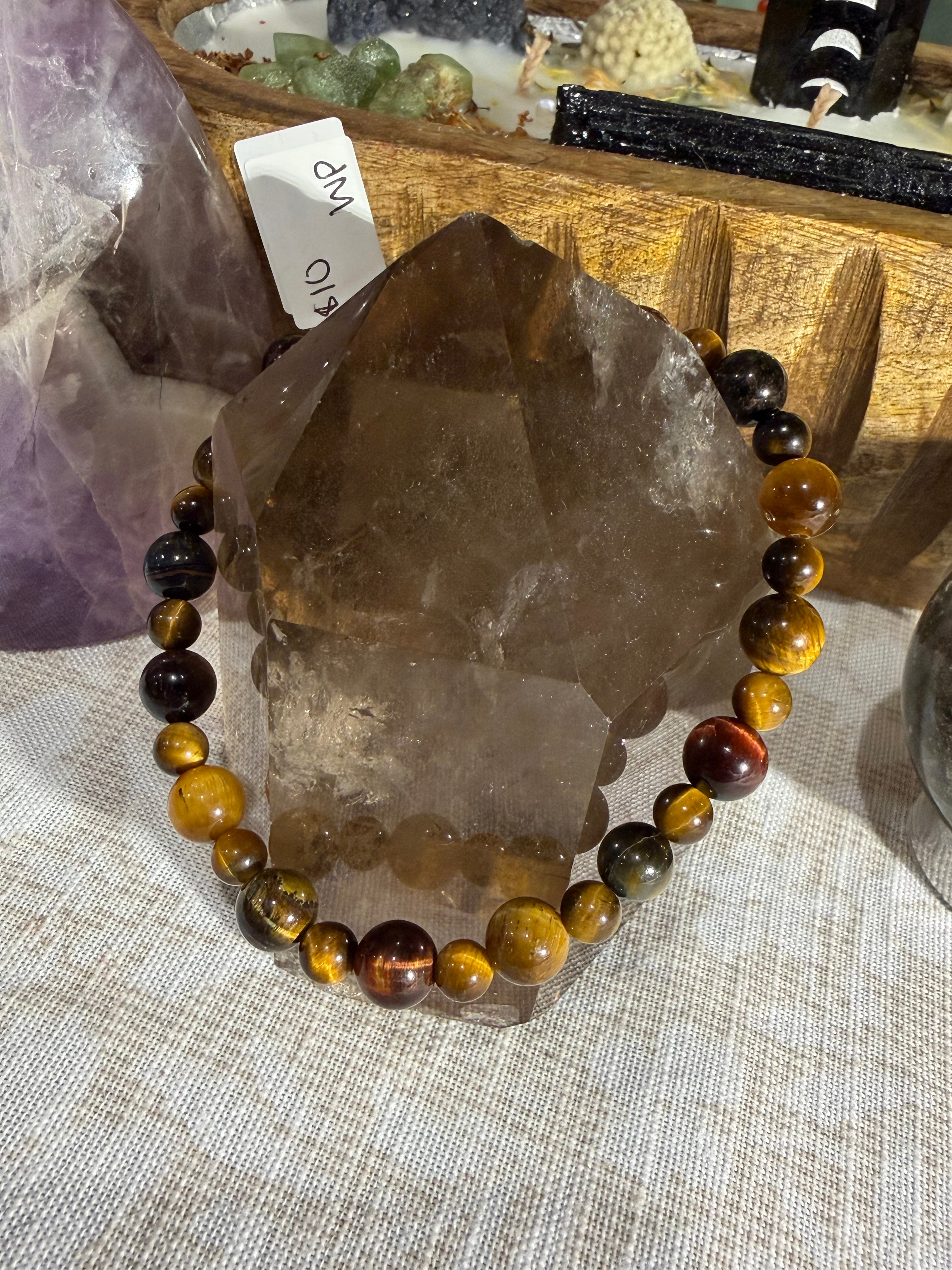 Multicolor Tiger’s Eye stretchy bracelet