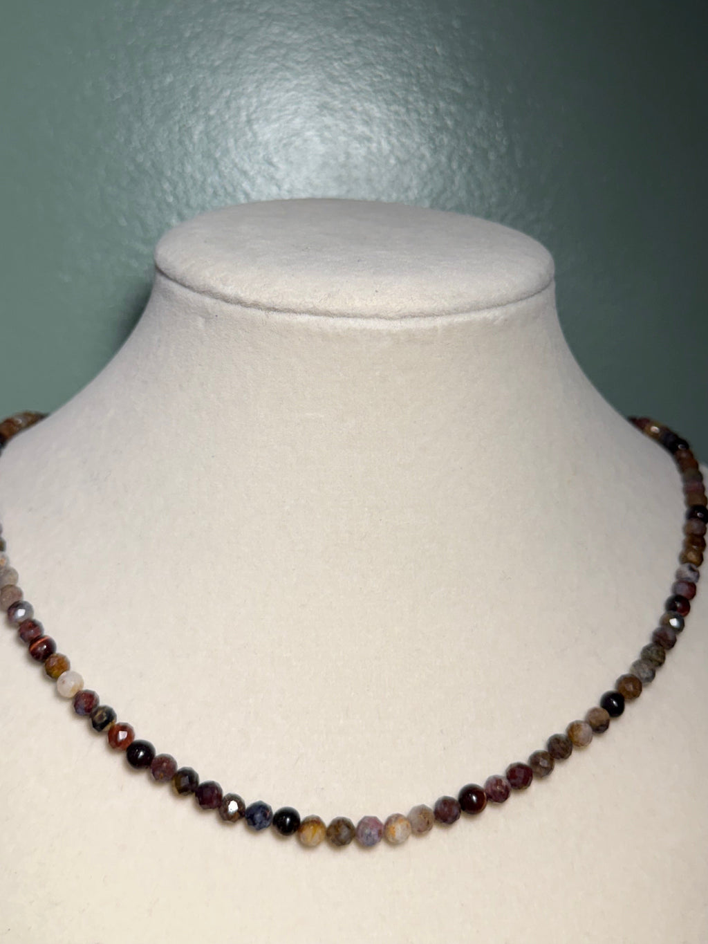 Pietersite & Red Tiger's Eye beaded necklace