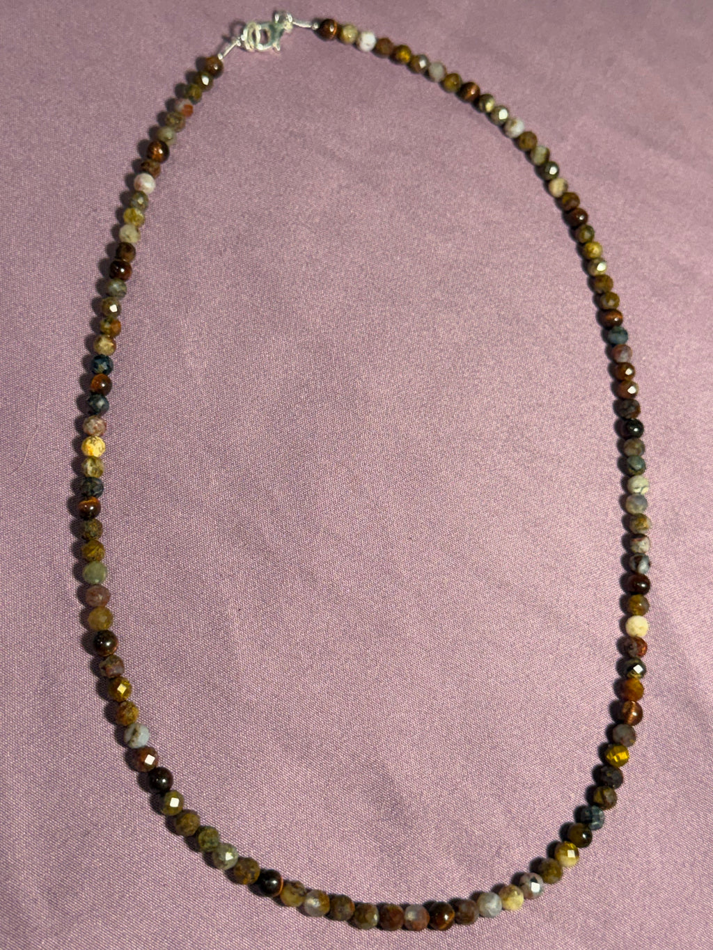 Pietersite & Red Tiger's Eye beaded necklace