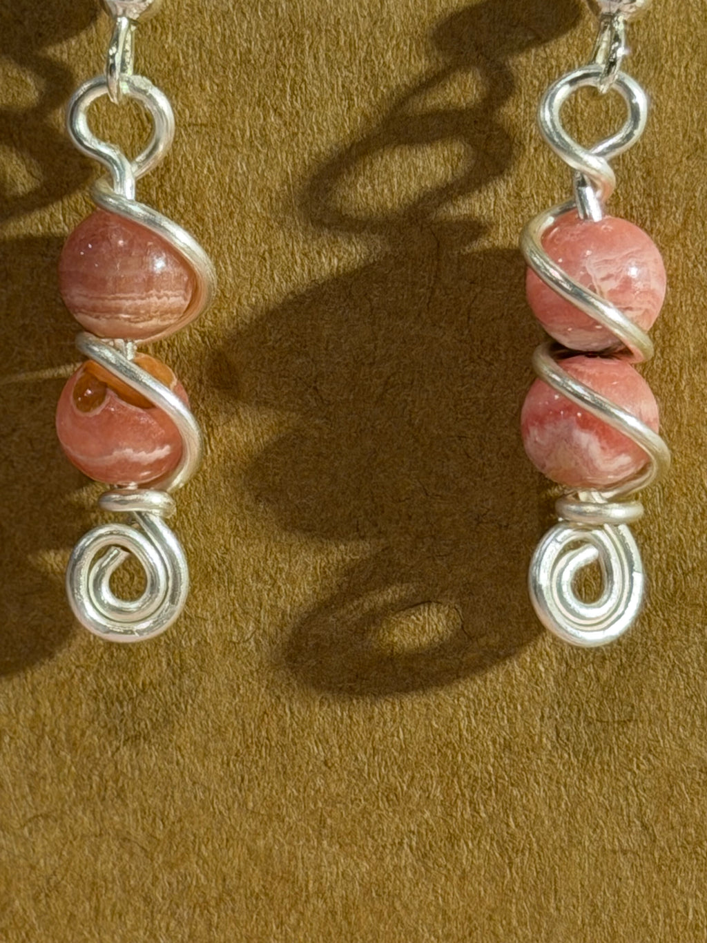 Blue Sandstone moon & star dangle earrings