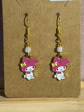 Moonstone bunny character earrings