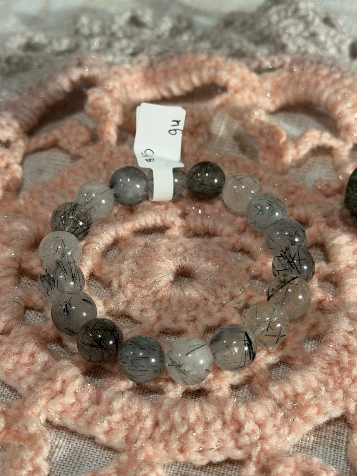 Rutilated Quartz 6 inch stretchy bracelet