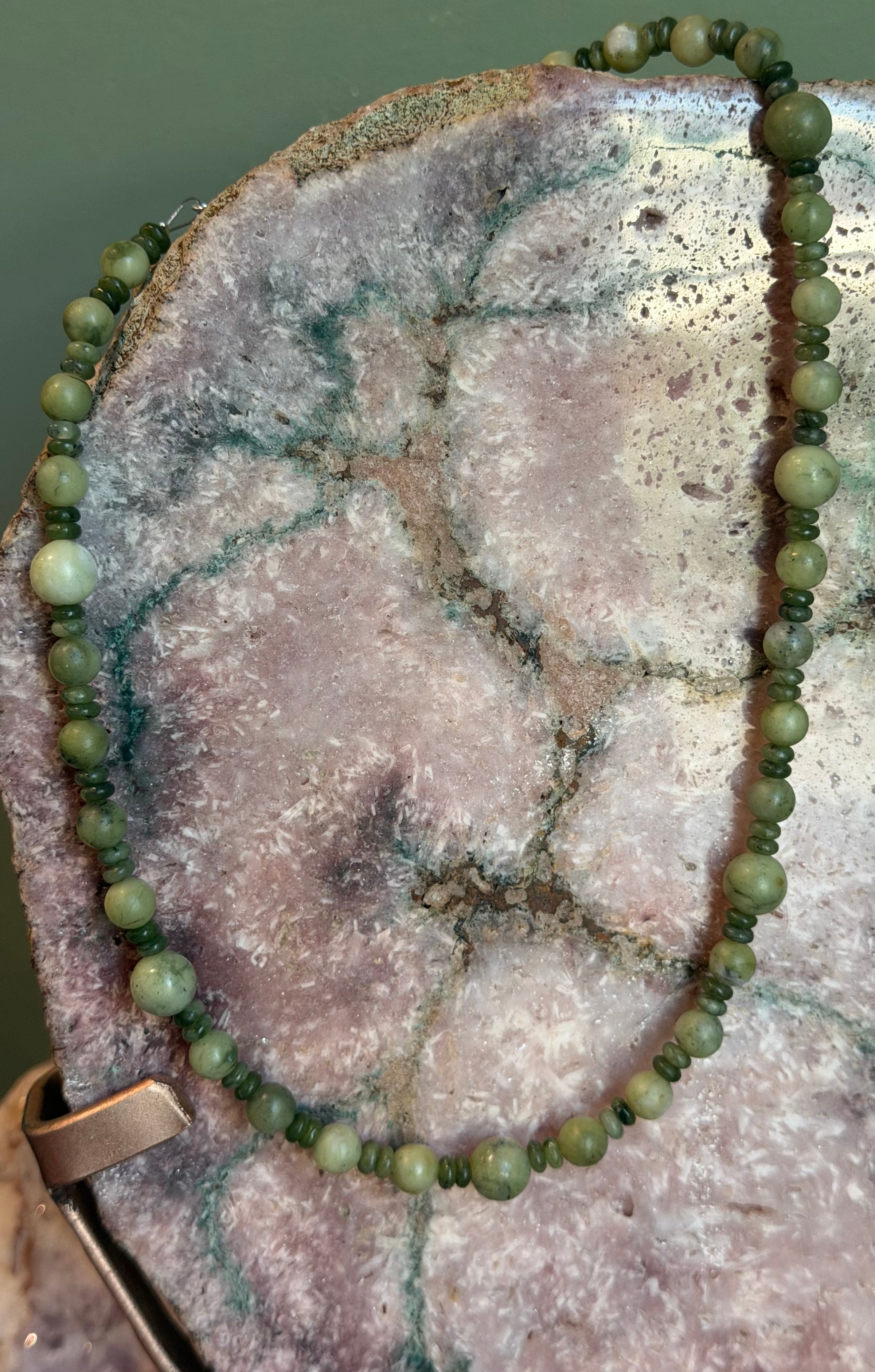Jade beaded necklace