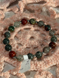 African Bloodstone 6.75 inch stretchy bracelet