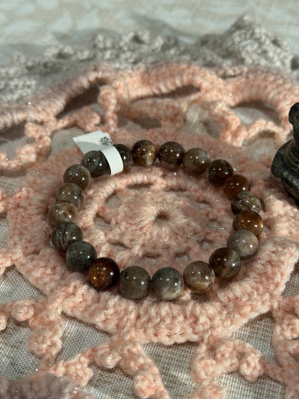 Chocolate Sunstone 6.5 inch stretchy bracelet