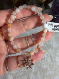Flower Agate 6 inch stretchy bracelet