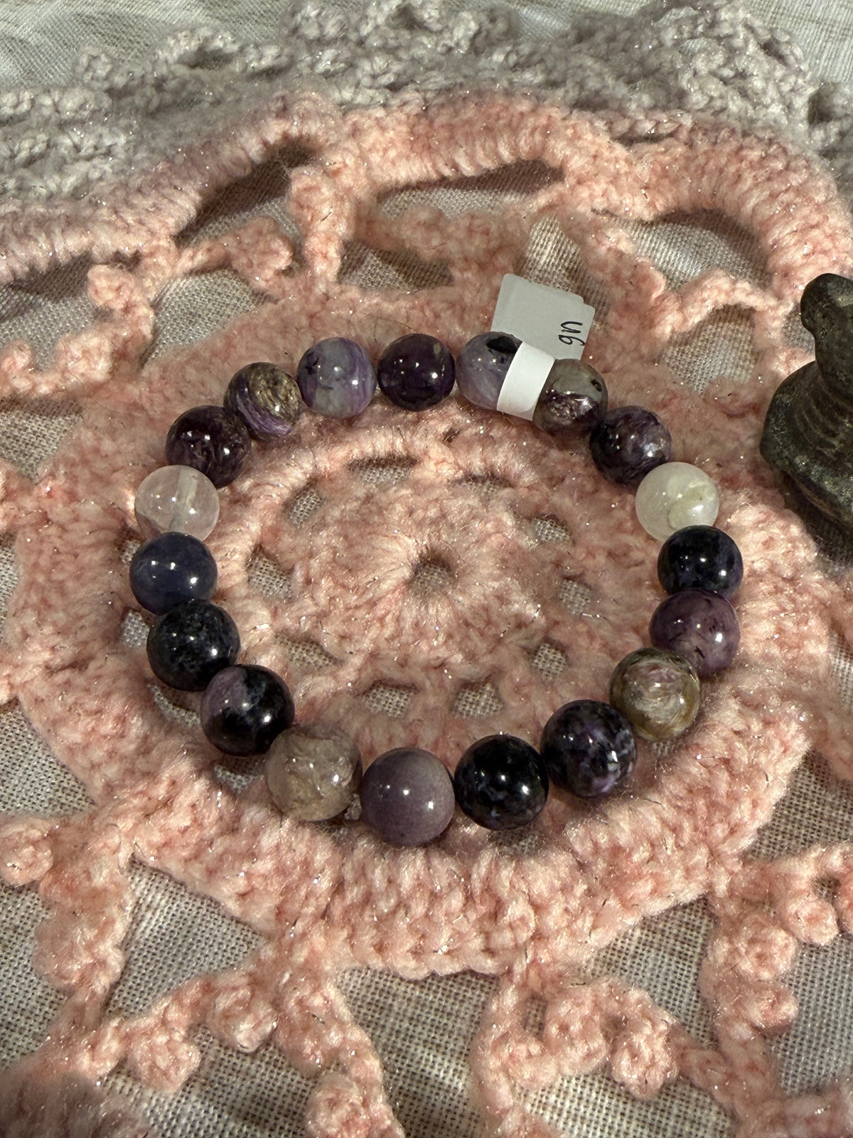 Charoite 6.75 inch stretchy bracelet