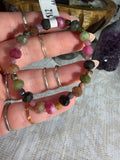 Faceted Tourmaline 6 inch stretchy bracelet