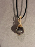 Mookaite Jasper rose-gold colored copper wire-wrapped pendant
