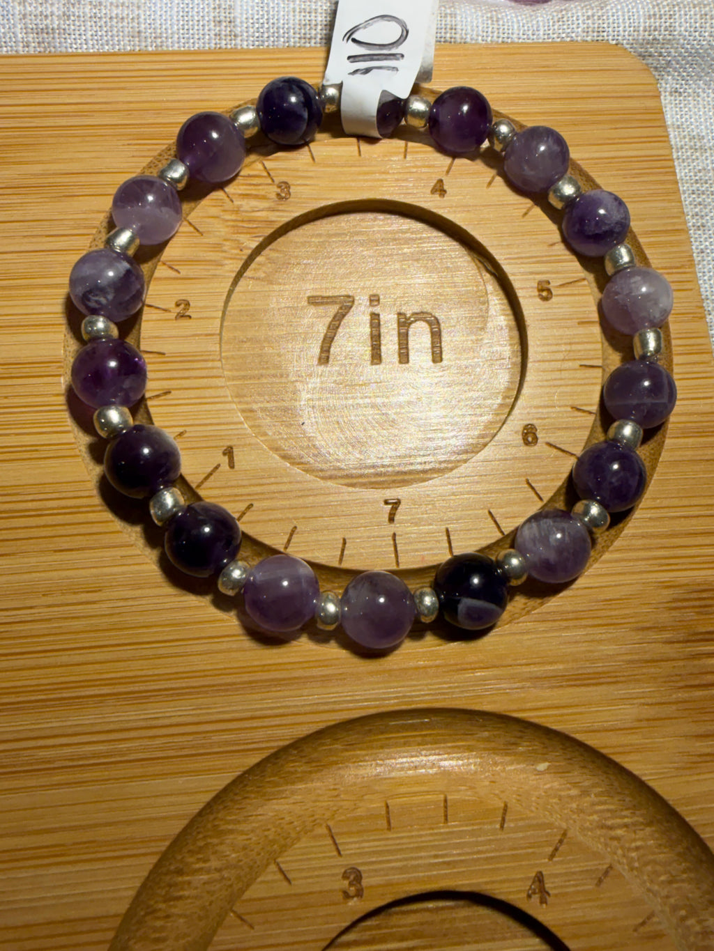 Amethyst 7 inch stretchy bracelet