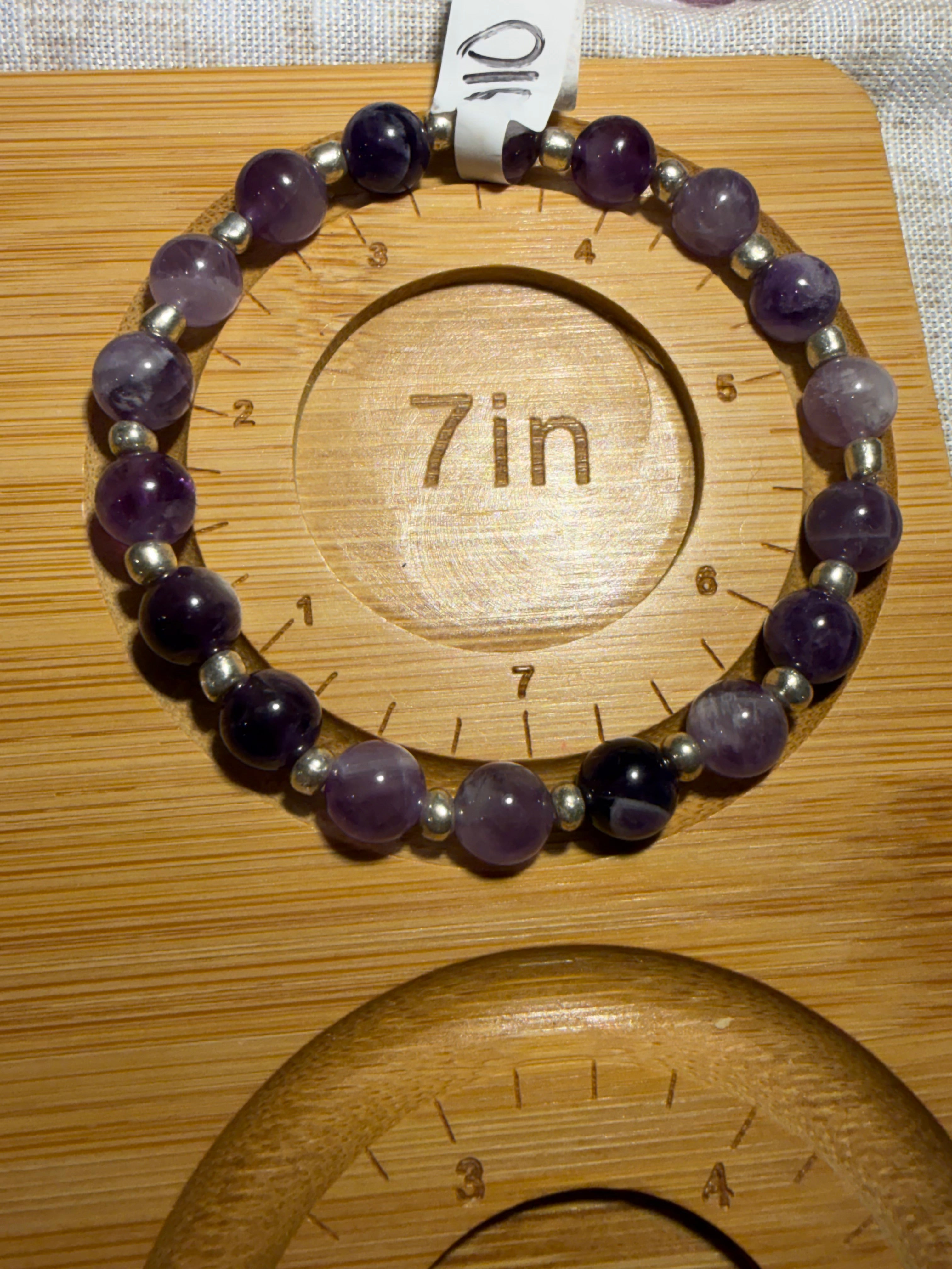 Amethyst 7 inch stretchy bracelet