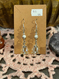 Howlite & Quartz ghost earrings