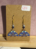 Aquamarine & Sodalite moth earrings