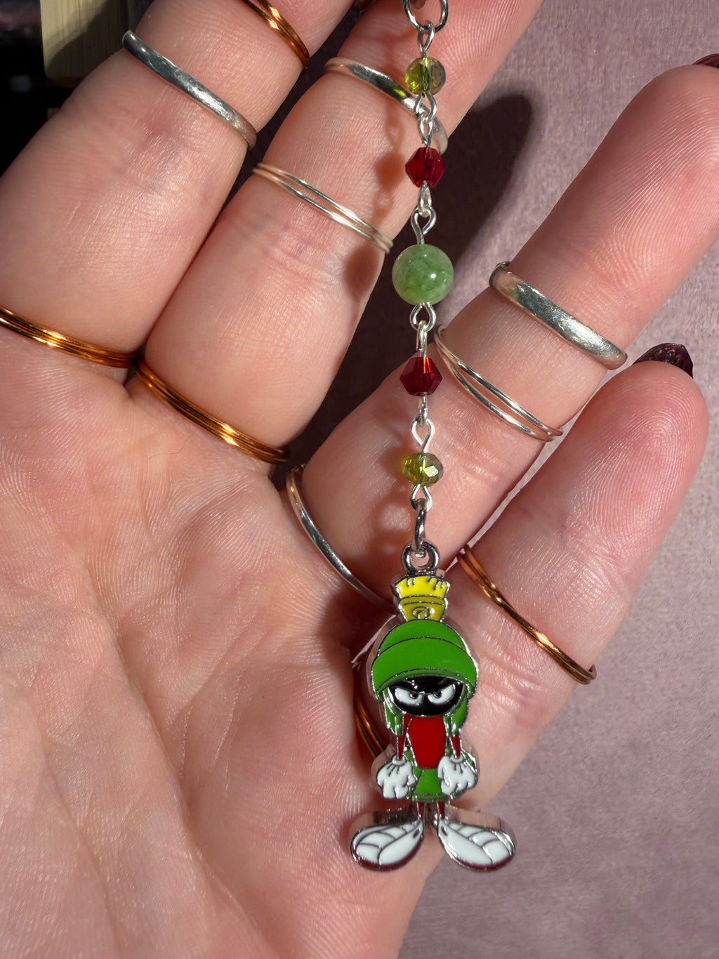 Peridot martian character keychain