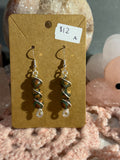 Tibetan Turtleback Agate beaded earrings