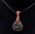 Kambaba Jasper copper wire-wrapped pendant