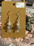 Quartz & Rutilated Quartz beaded earrings
