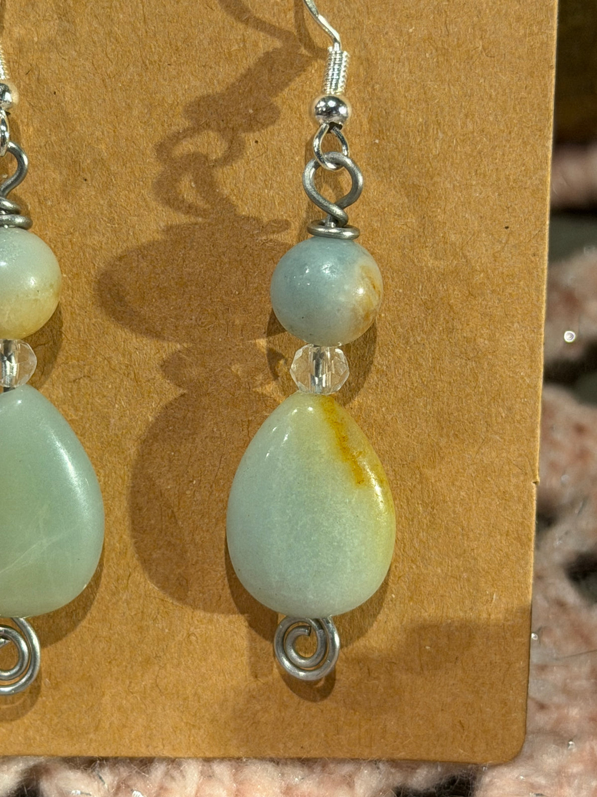 Amazonite dangle earrings