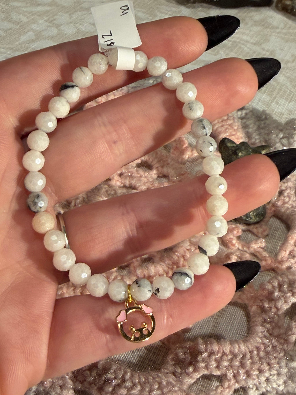 Mystic coated pink Opal 6-inch stretchy bracelet