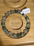 Prehnite 6.5 inch beaded stretchy bracelet