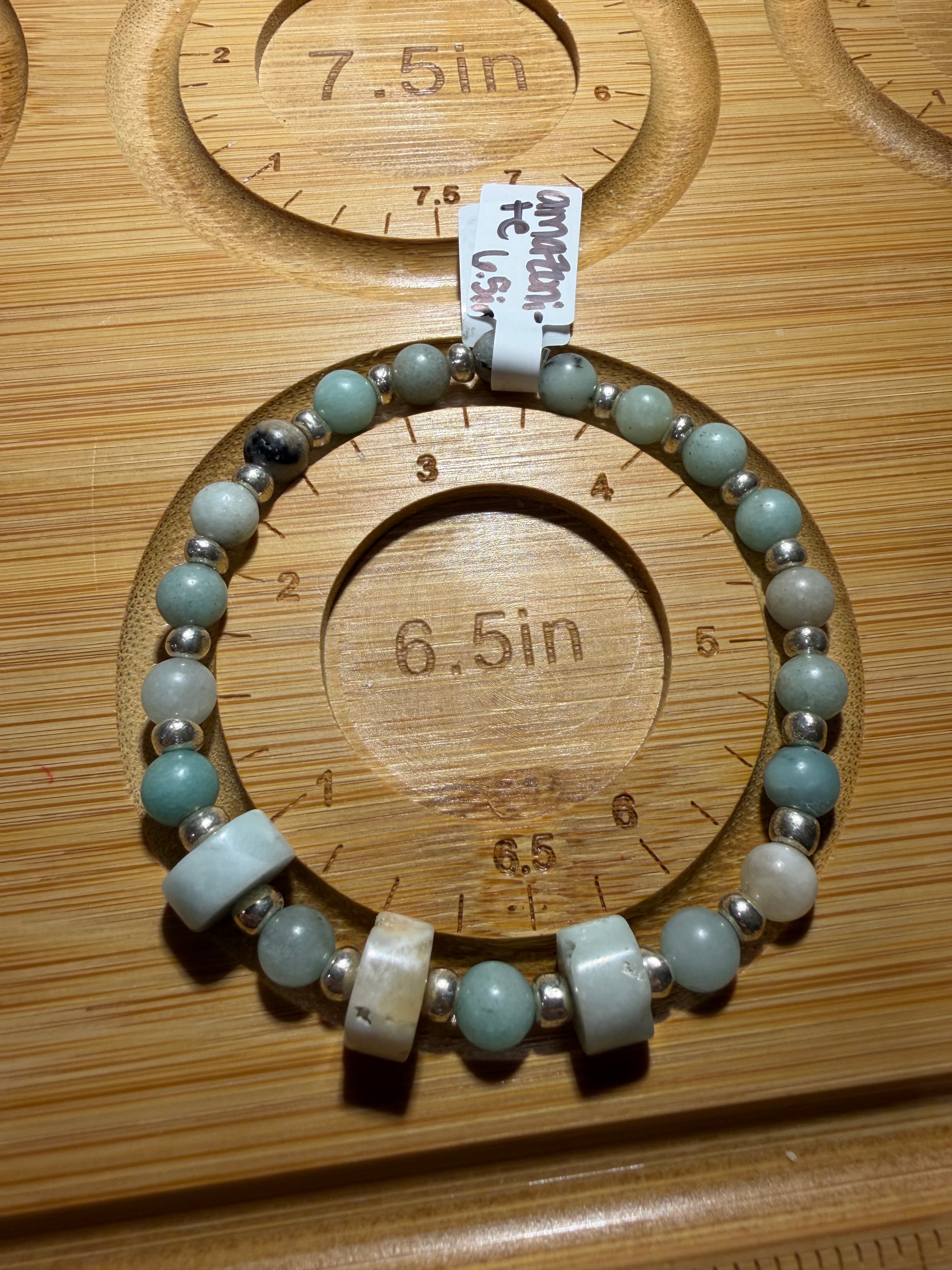 Amazonite 6.5 inch stretchy bracelet